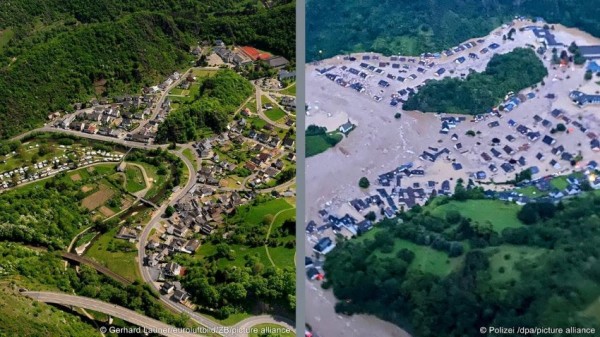 That's a before and after picture of one of the most affected areas
